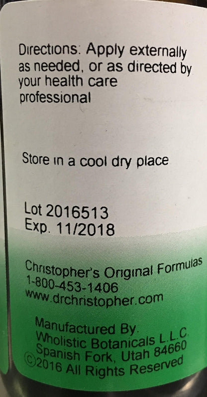 Christopher's Original Formulas V-Vein Massage Oil - 4 fl oz | Herbal Topical Oil for Skin & Massage Care