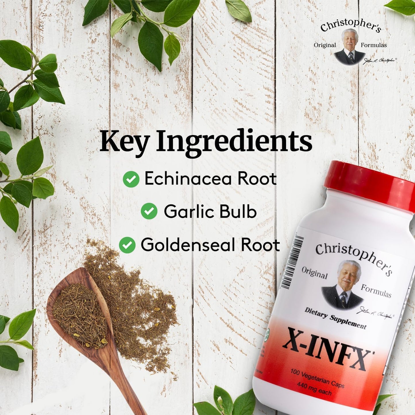 Christopher's Original Formulas X-INFX Formula – Natural Immune Support, 100 Caps