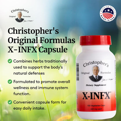 Christopher's Original Formulas X-INFX Formula – Natural Immune Support, 100 Caps