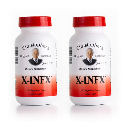 Christopher's Original Formulas X-INFX Formula | Natural Immune Support | 2 Pack, 100 Caps Each