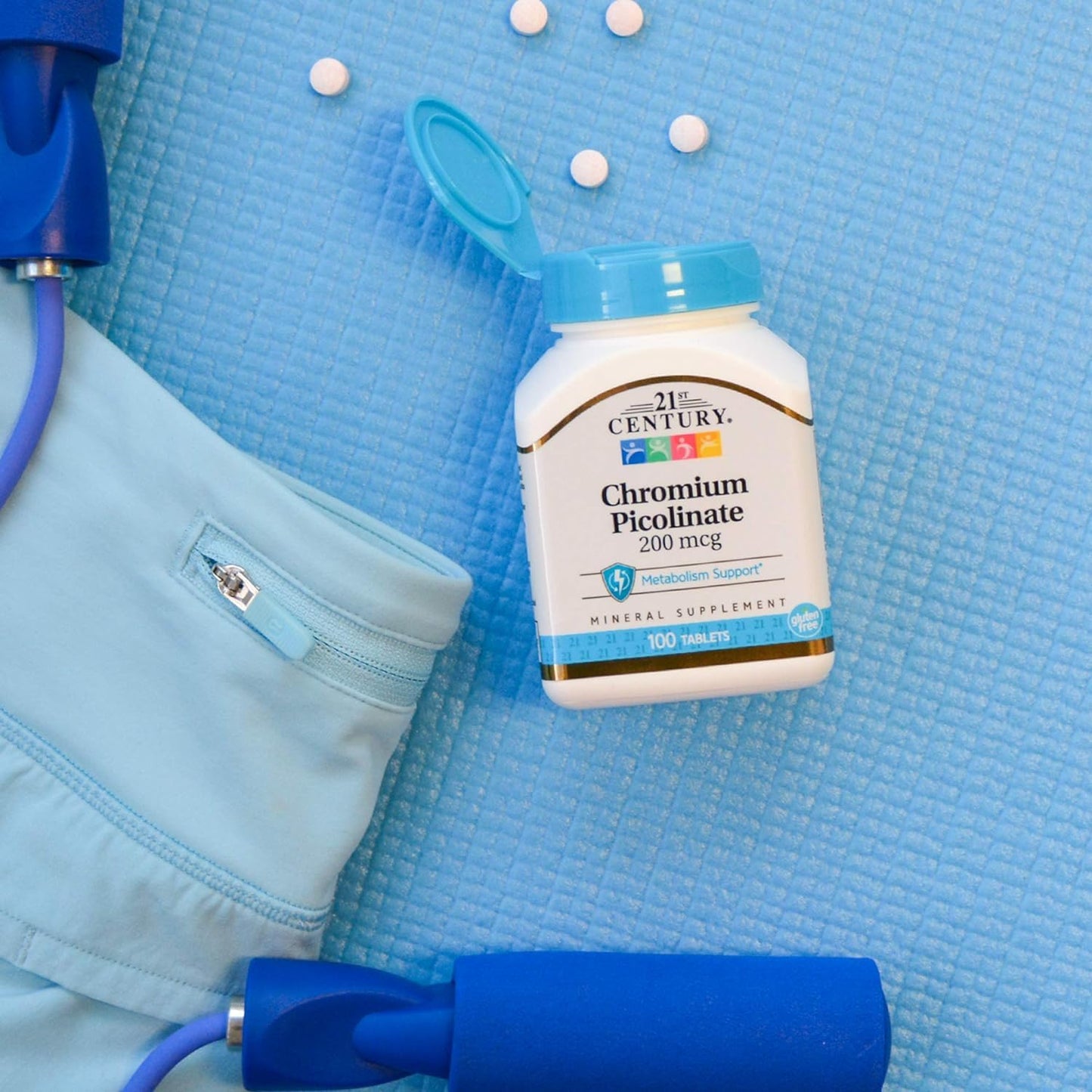 21st Century Chromium Picolinate 200 mcg — 100 Tabs