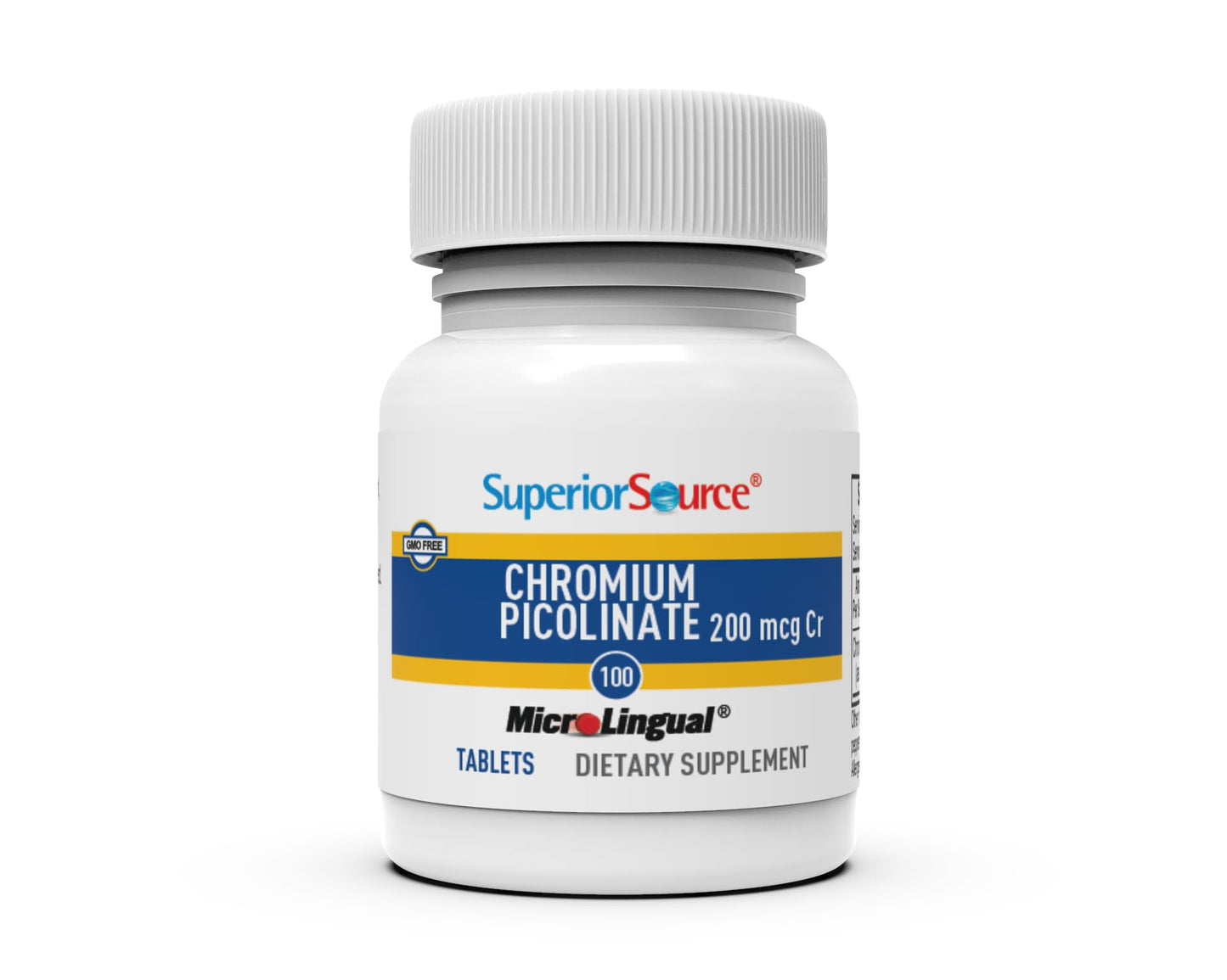 Superior Source Chromium Picolinate – 500 mcg Instant Dissolve Tablets for Healthy Sugar Metabolism