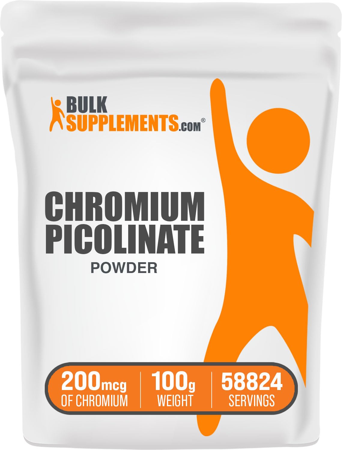 Chromium Picolinate Powder 200mcg - 100g | Gluten & Yeast Free | BulkSupplements