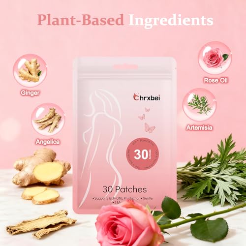 Chrxbei GLP-1 Patches, Plant-Based Wellness, 30 Count – For Women & Men, Long-Lasting 1-Month Supply