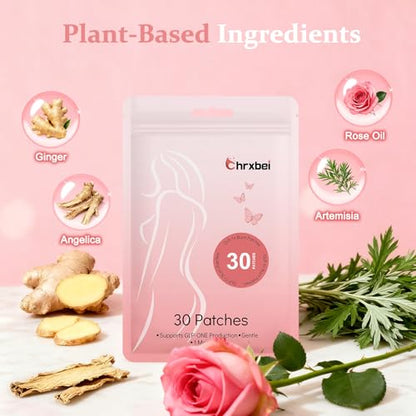 Chrxbei GLP-1 Patches, Plant-Based Wellness, 30 Count – For Women & Men, Long-Lasting 1-Month Supply