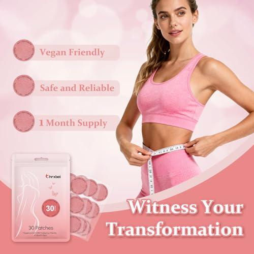 Chrxbei GLP-1 Patches, Plant-Based Wellness, 30 Count – For Women & Men, Long-Lasting 1-Month Supply
