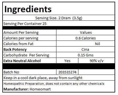 Cina Homeopathy Pellets 200C Potency – Pack of 3 | Homeomart