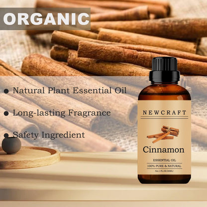 Cinnamon Essential Oils, 30ML 100% Pure and Natural Essential Oil with Dropper for Aromatherapy Diffuser - 1 Fl Oz/Cinnamon
