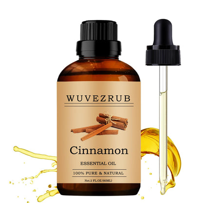 Cinnamon Essential Oil 60ml – 100% Pure & Natural for Aromatherapy Diffuser (2 Fl Oz)