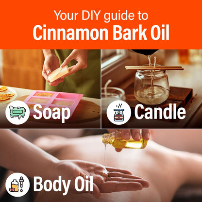 H'ana Cinnamon Bark Essential Oil - 1.02 Fl Oz | Hair, Skin, Diffuser & DIY