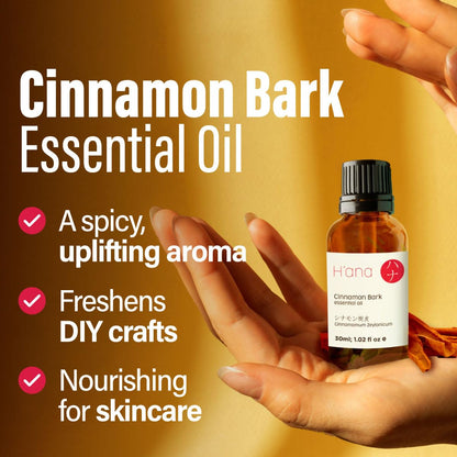 H'ana Cinnamon Bark Essential Oil - 1.02 Fl Oz | Hair, Skin, Diffuser & DIY