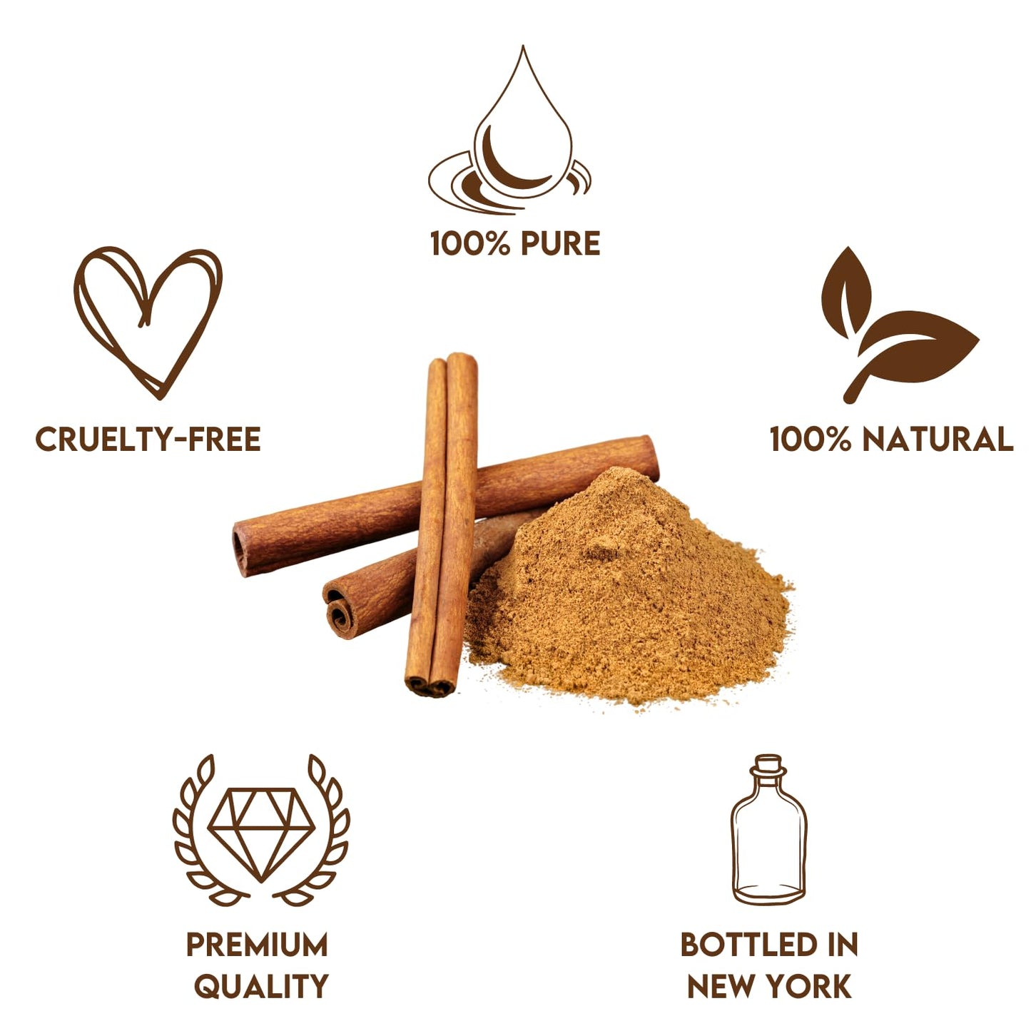 Premium Cinnamon Oil 4 Fl Oz – Pure, Natural & Therapeutic | Diffuser & DIY Soap