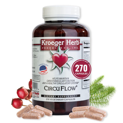 Circu Flow Hawthorn Heart Support – 270 Capsules, Made in USA, Non-GMO