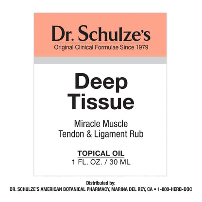 Dr. Schulze's Deep Tissue Oil – Herbal Support for Muscles, Tendons & Joints