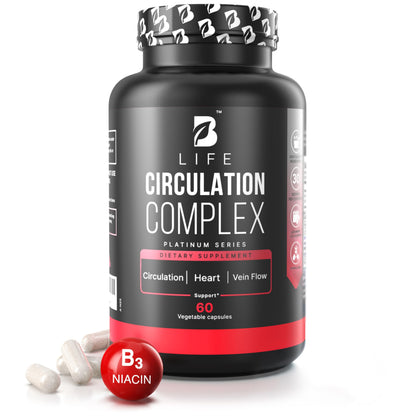 Circulation Support for Vein & Artery Health | Vascular Support with L-Arginine, Horse Chestnut & Butcher’s Broom | 60 Capsules