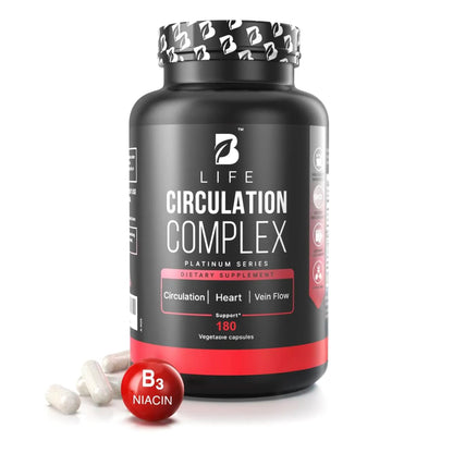 Circulation Complex 180 Caps – Butcher's Broom, Horse Chestnut, L-Arginine & Resveratrol | Made in USA (CirculationUSA)