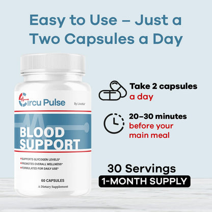 (2 Pack) CircuPulse Capsules - Official CircuPulse Blood Support Pills, Max Strength