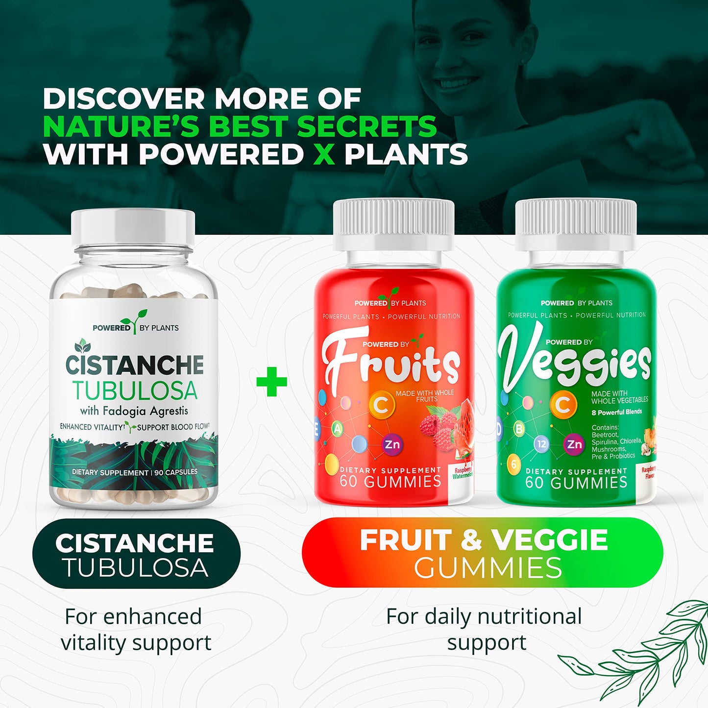 Cistanche Tubulosa with Fadogia Agrestis – Powered X Plants, 90 Servings