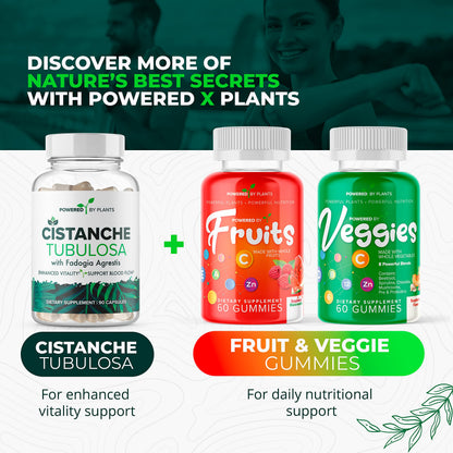 Cistanche Tubulosa with Fadogia Agrestis – Powered X Plants, 90 Servings