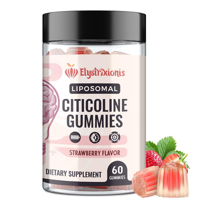 Citicoline CDP Choline Supplement for Memory & Focus | 1000mg + Lion's Mane 500mg | 60 Count