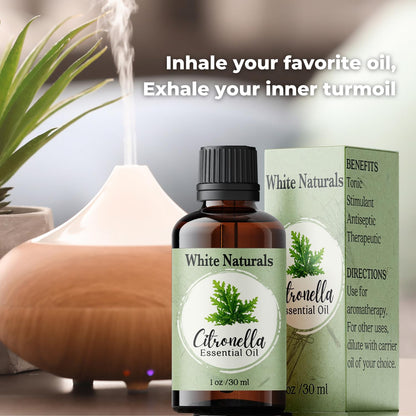 Citronella Essential Oil - Pure & Natural, Premium Grade for Aromatherapy