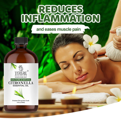 Tratak Organics Citronella Essential Oil 4 oz - Pure & Natural