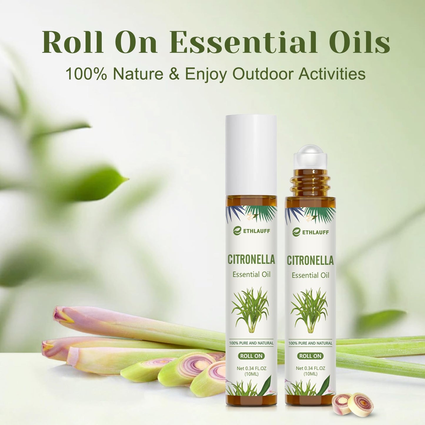 Citronella Essential Oil Roll-On | Citronella Oil for Skin & Relaxation Gift