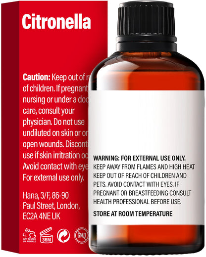 H'ana Citronella Essential Oil - 1.02 fl oz | Hair, Skin, Diffuser