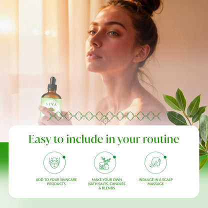 Siva Citronella Essential Oil 4oz - 100% Natural | Diffuser, Skin & Hair Care | With Dropper