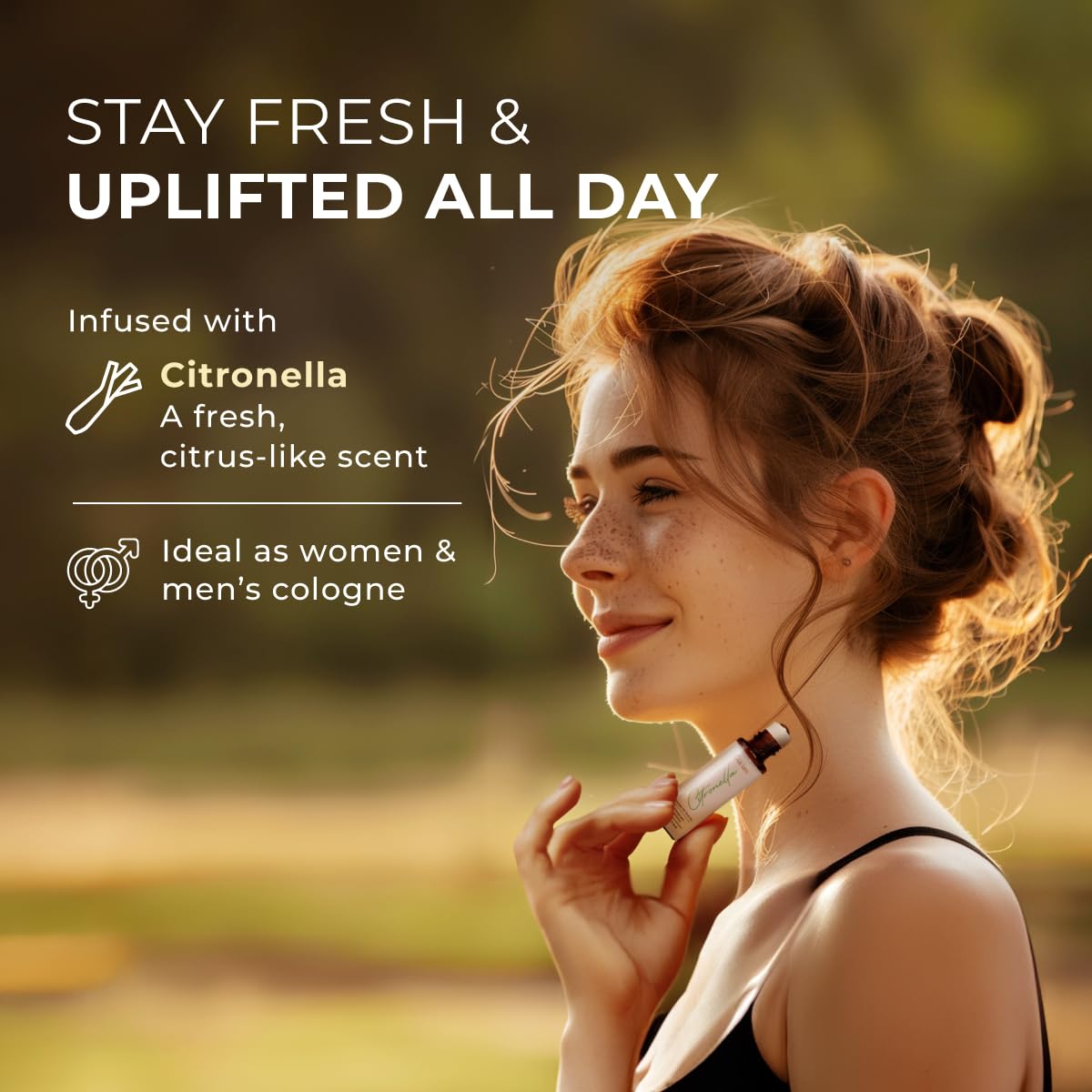 Gya Labs Citronella Essential Oil Roll-On – 0.34 Fl Oz Travel Size for Camping, Skin & Aromatherapy Relief