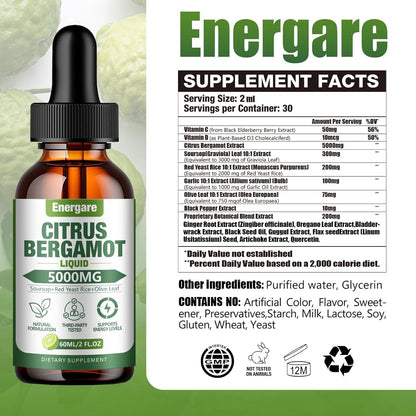 2 Pack Citrus Bergamot Liquid Drops 5000mg – Cholesterol Support (4 oz)