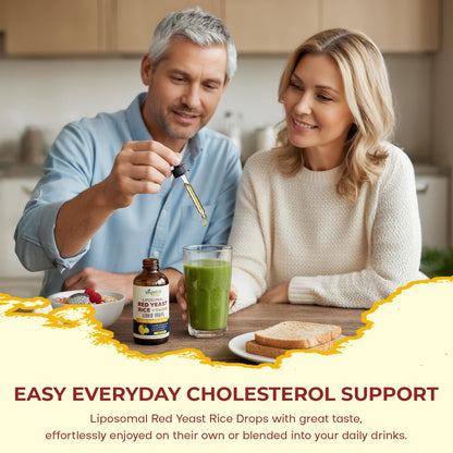 Liposomal Red Yeast Rice with CoQ10 Drops – Cholesterol & Heart Health (2 fl oz)