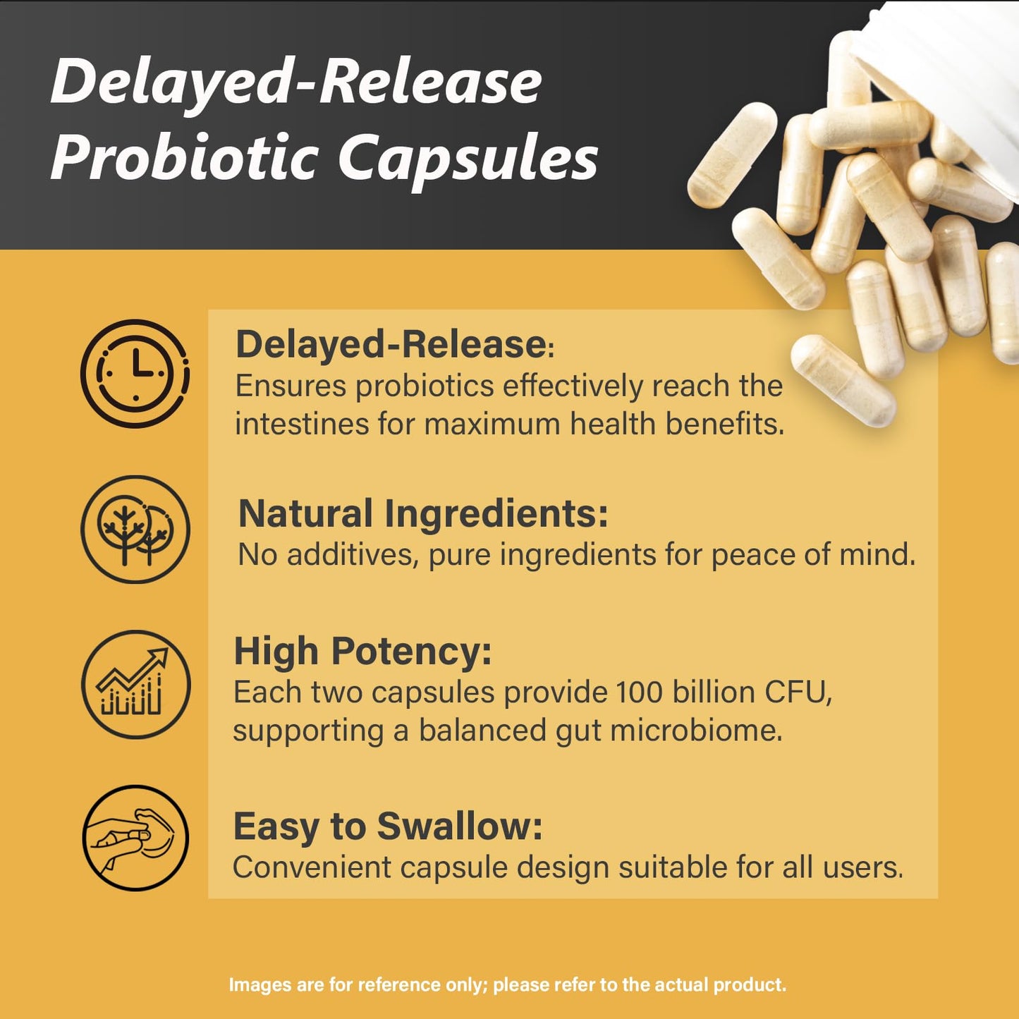 Probiotics with Prebiotics – 100B CFU, 35 Strains, Organic & Vegan (60 capsules)
