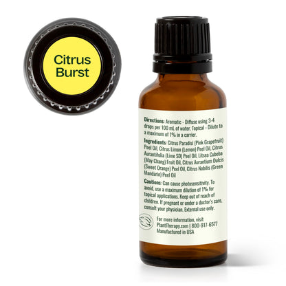 Plant Therapy Citrus Burst Essential Oil Blend 30 mL (1 oz) – 100% Pure, Undiluted, Therapeutic Grade