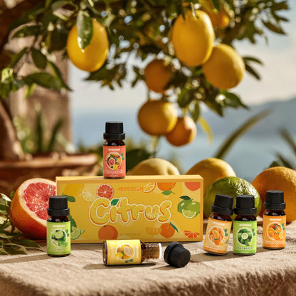 Citrus Essential Oils Set for Diffuser | ARVIDSSON Grapefruit, Bergamot, Orange, Lemon, Lime, Tangerine