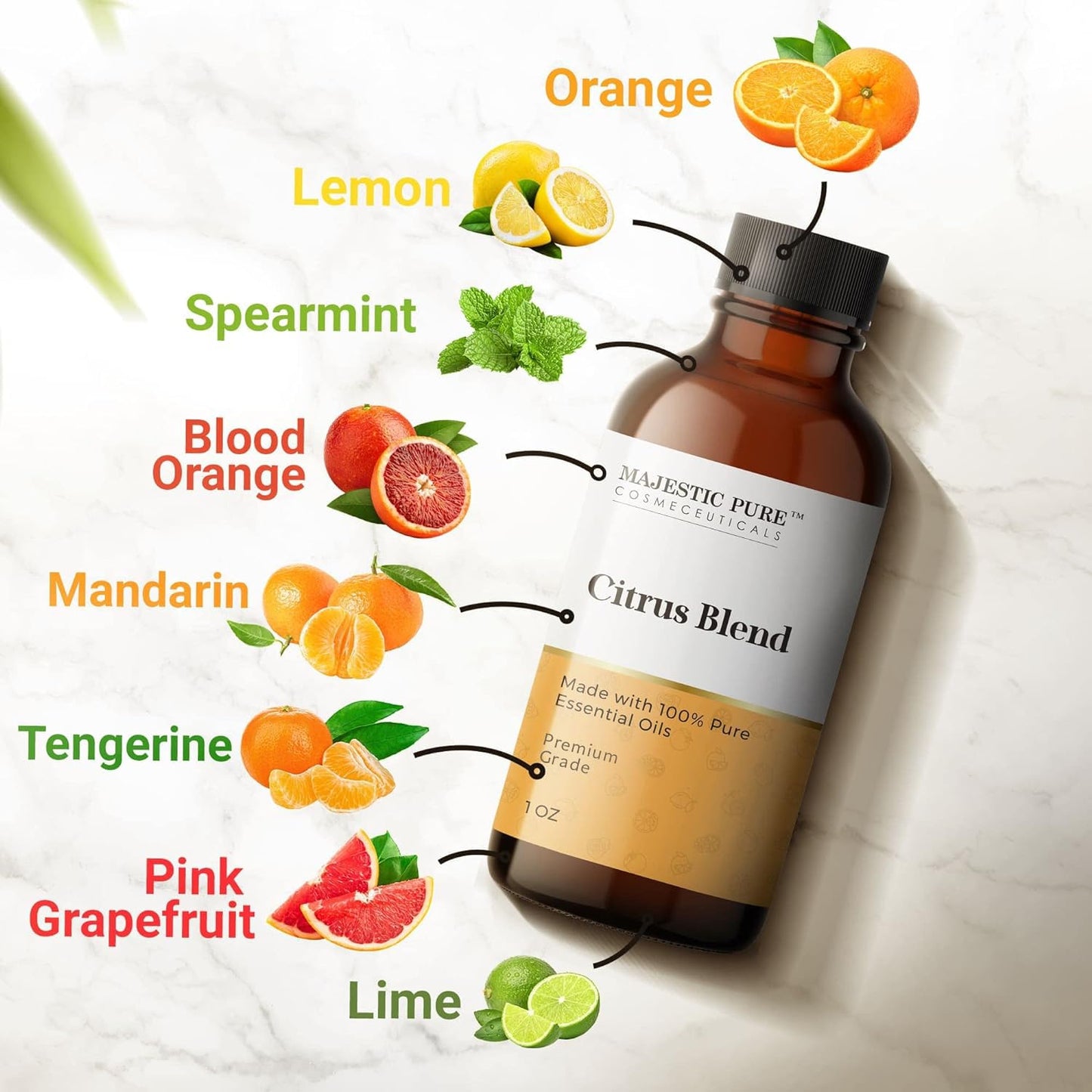 Majestic Pure Citrus Essential Oil Blend - 100% Pure & Natural | 1oz