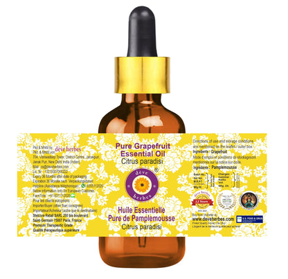 Deve Herbes Grapefruit Essential Oil (Citrus paradisi) - Steam Distilled 15ml