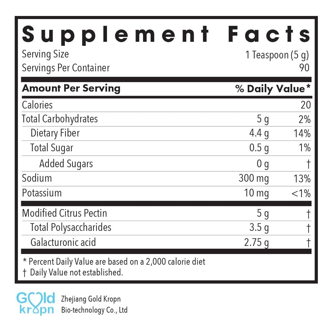 Allergy Research Group Citrus Pectin Powder - Modified Citrus Pectin for Detox & Digestive Health - 16 oz