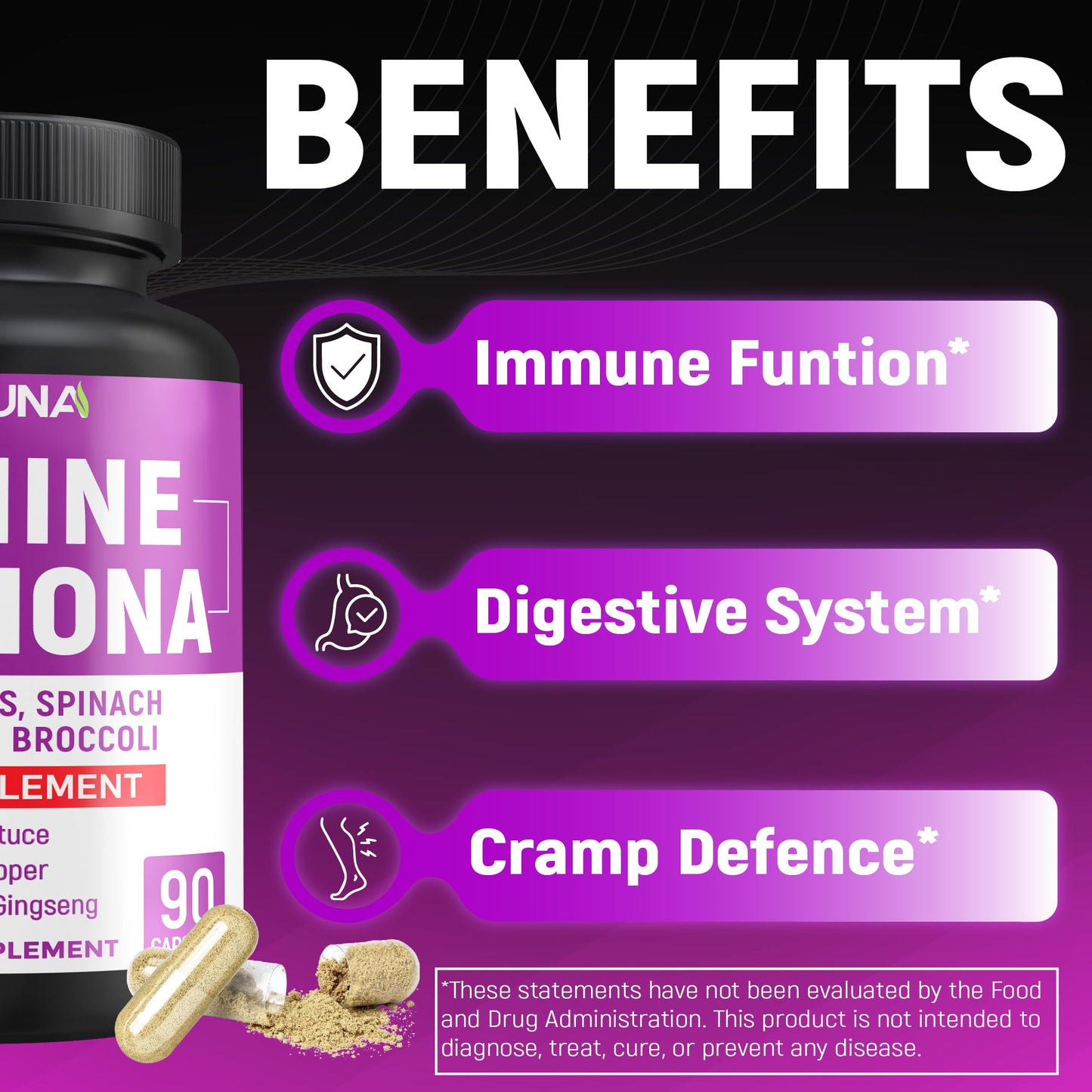 CIVIMUNA Quinine Cinchona Bark Capsules – 90 Count for 3 Months