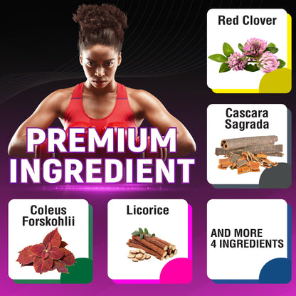 CIVIMUNA Red Clover Capsules – 90 Caps for 3 Months Supply | Red Clover, Cascara Sagrada, Coleus Forskohlii