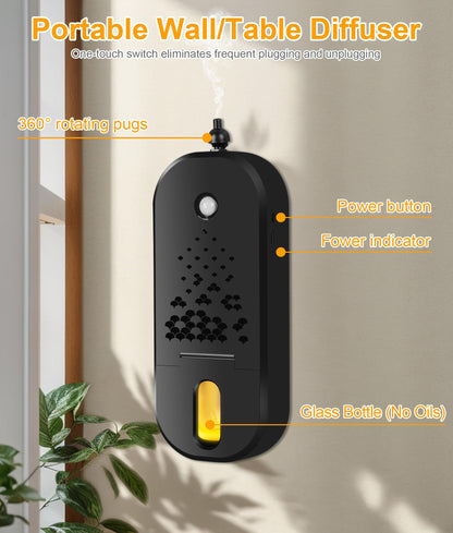 CJC Waterless Diffuser - Battery-Operated Nebulizer for Cordless Aromatherapy | Home, Office, Hotel