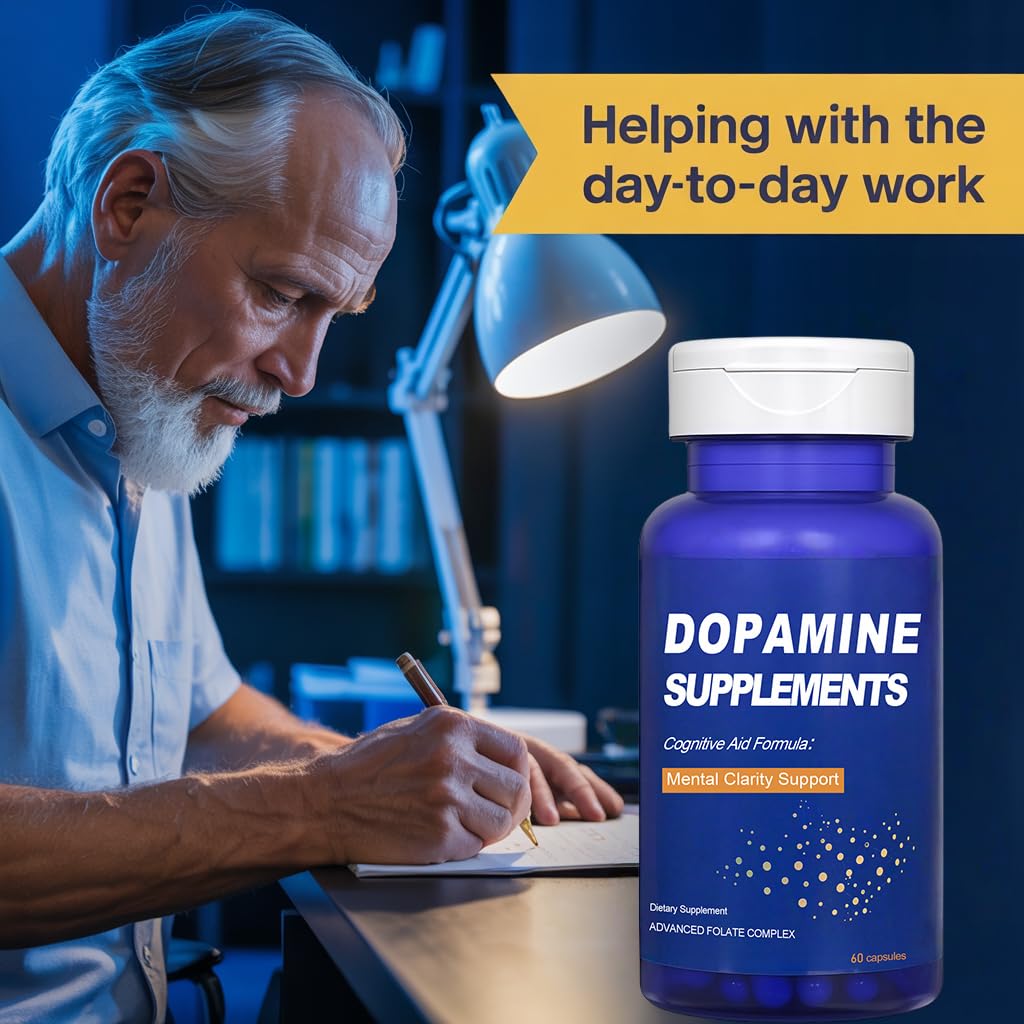 CJMJIM Dopamine Brain Food - 60 Veg Capsules | Natural Neurotransmitter Support for Mental Alertness | Promotes Dopamine Production with L-Phenylalanine & L-Tyrosine