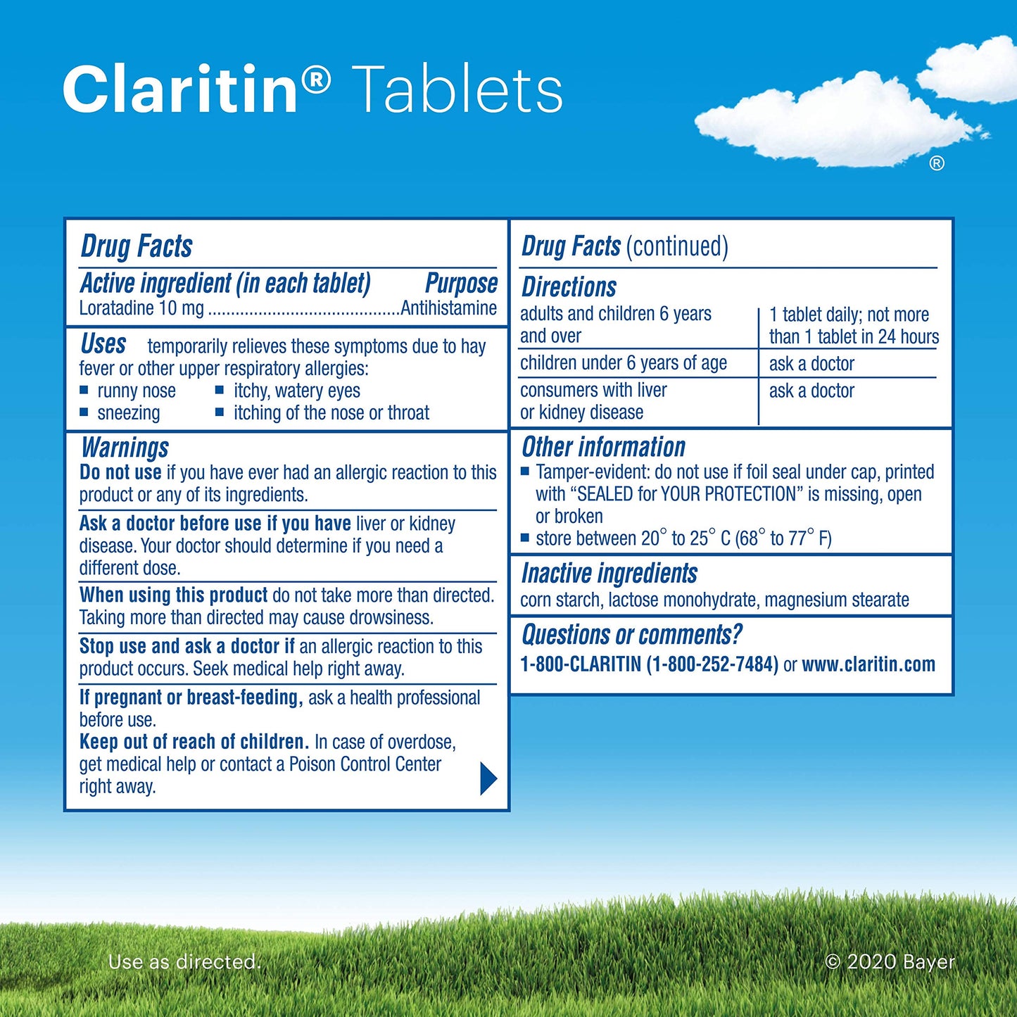 Claritin Allergy 24 Hour 10mg Tablets - 45 ct | Non-Drowsy, Fast Relief