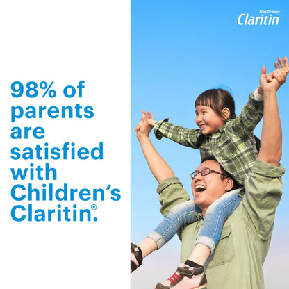 Children's Claritin Chewables Grape, 60 Count | 24 HR Non-Drowsy Allergy Medicine for Kids
