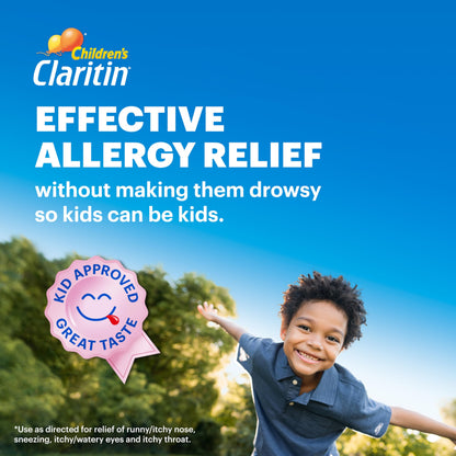 Claritin Children’s Allergy Medicine – 24-Hour Non-Drowsy Loratadine 5 mg (Grape, 8 oz)
