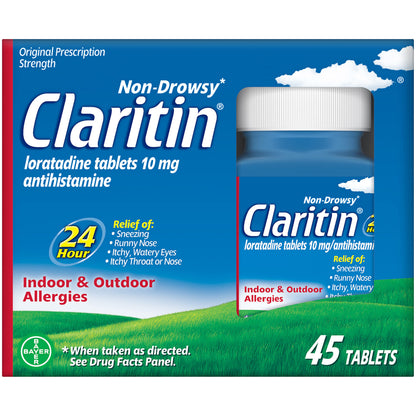 Claritin Allergy 24 Hour 10mg Tablets - 45 ct | Non-Drowsy, Fast Relief