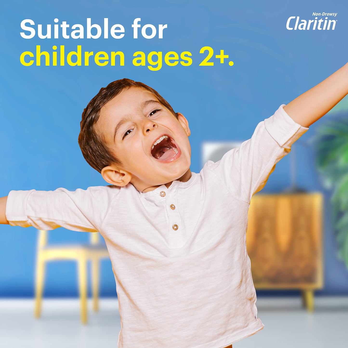 Children's Claritin Chewables Grape, 60 Count | 24 HR Non-Drowsy Allergy Medicine for Kids