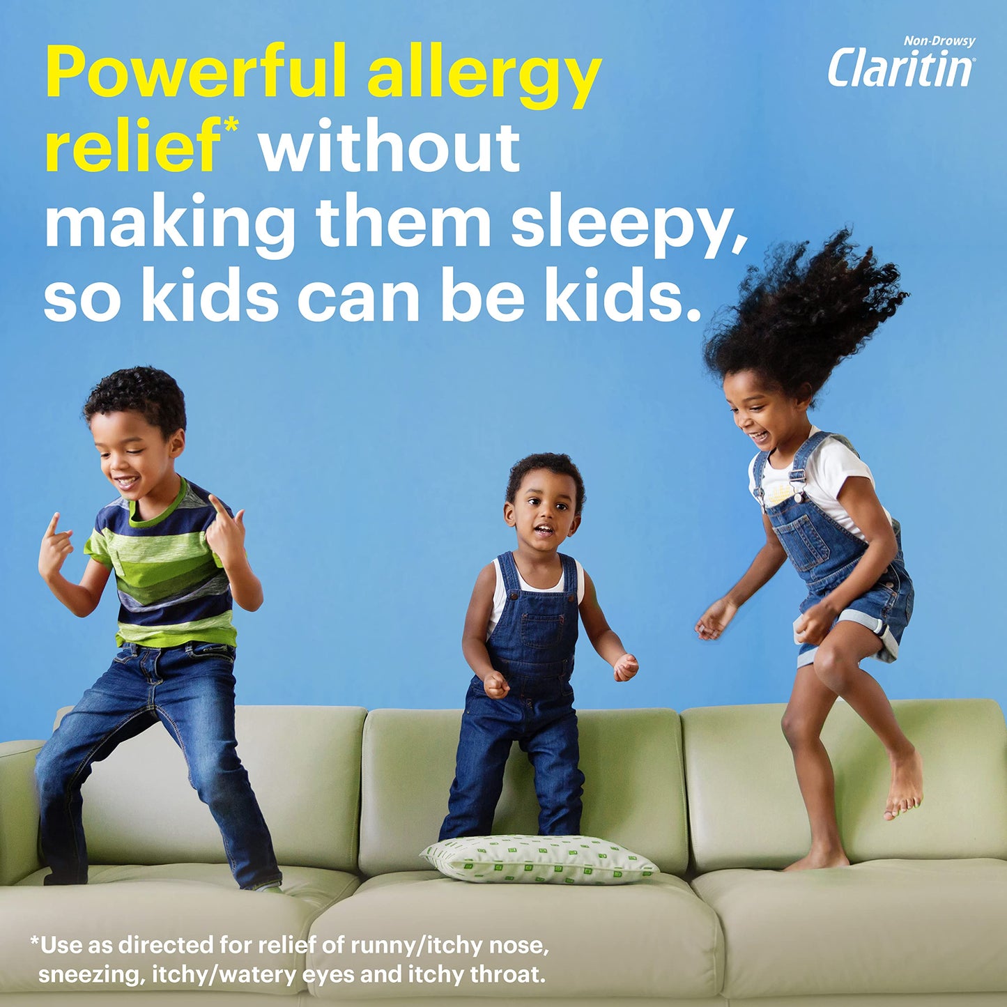 Children's Claritin Chewables Grape, 60 Count | 24 HR Non-Drowsy Allergy Medicine for Kids