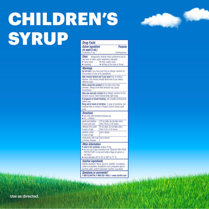 Claritin Children’s Allergy Medicine – 24-Hour Non-Drowsy Loratadine 5 mg (Grape, 8 oz)