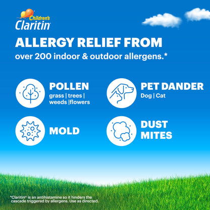 Claritin Children’s Allergy Medicine – 24-Hour Non-Drowsy Loratadine 5 mg (Grape, 8 oz)
